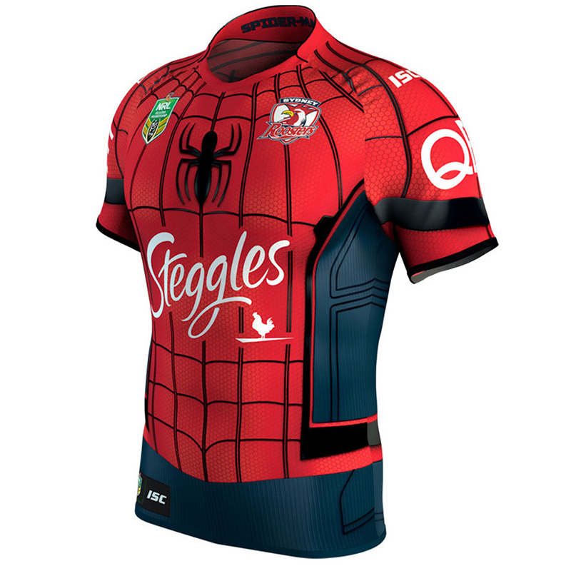 Sydney Roosters 2017 NRL Spiderman Marvel S/S - Cliquez sur l'image pour la fermer